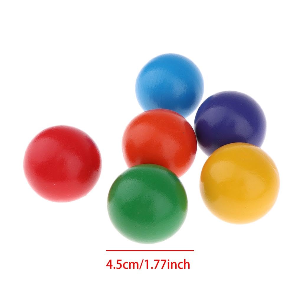 良品◼️木製 知育玩具セット　ボール Amazon | P Prettyia 玉 ボール 虹色ブ ボー 木製ボール 子供 知育玩具