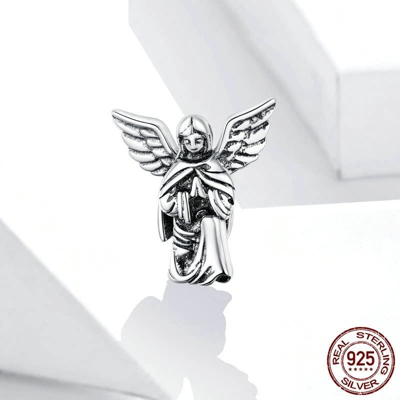 Anio艂 呕ycze艅 925 Srebrny Zawieszka Charms do Bransoletki Lub Naszyjnika Fine Diy Bi偶uteria