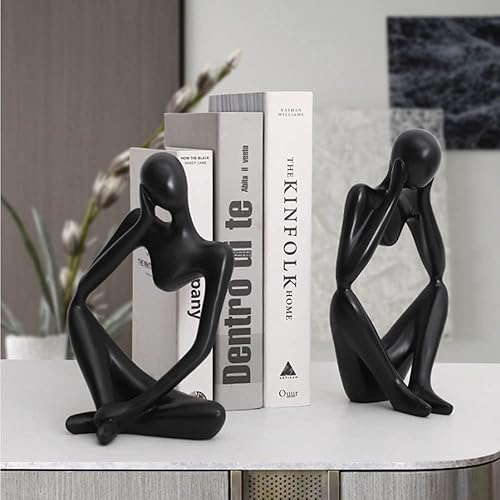 Miniatura 8 de Asng Estatua de escultura abstracta de resina de piedra arenisca coleccionable, estantería de oficina en casa, decoración de escritorio (piedra