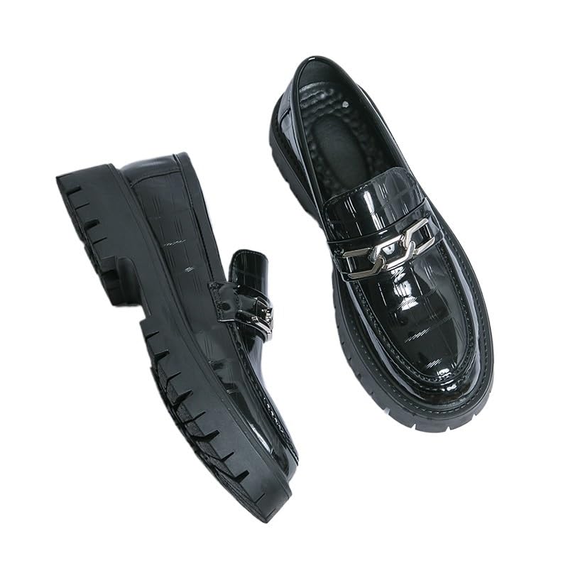 Men's Loafers Slip-On Shoes with Non-Slip Sole Leather Casual Sneakers for Mens for Business Dinners