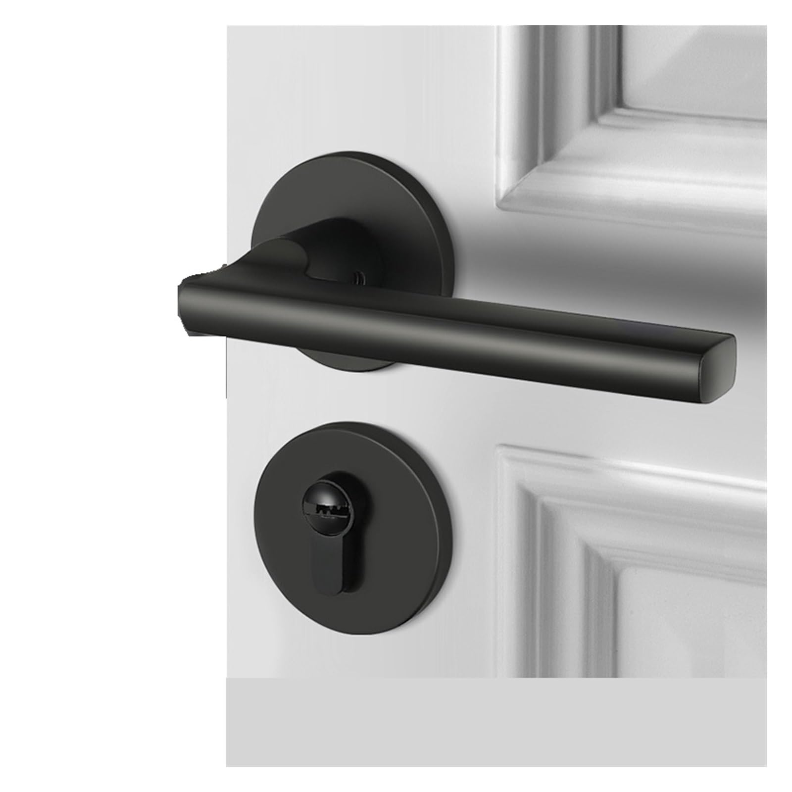 NYRXRYTCA Door Lock Indoor Home Room Door Lock Bedroom Black Silent Split Lock Lock Wooden Door Handle(Type A-Silent lock)