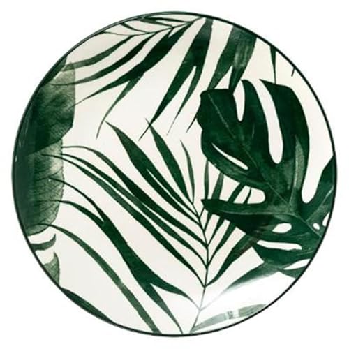 Secret de Gourmet - Lot de 6 Assiettes Creuses Palme 20cm Vert