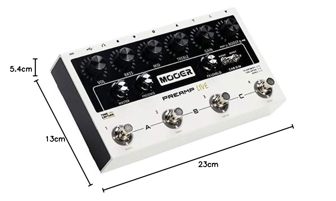 MOOER Pré-AMP Live com 12 canais de pré-amplificador, reforço pré
