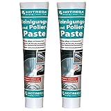  HOTREGA Reinigungs- und Polierpaste 125 ml - Reinigung und Pflege für Glaskeramik, Kochfeld - 2 Stück