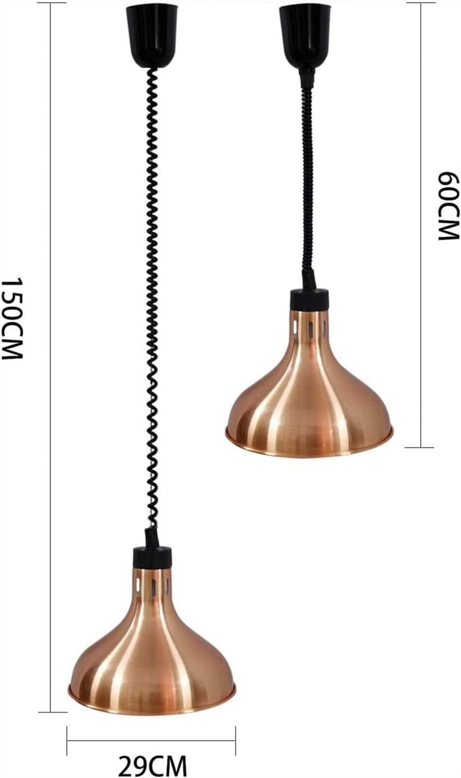 Lampada riscaldante for alimenti da 29 cm Lampada scaldavivande da 250 W, lampade riscaldanti for alimenti caldi Lampada scaldavivande telescopica for cucina Lampada isolante for alimenti, lunghezza r