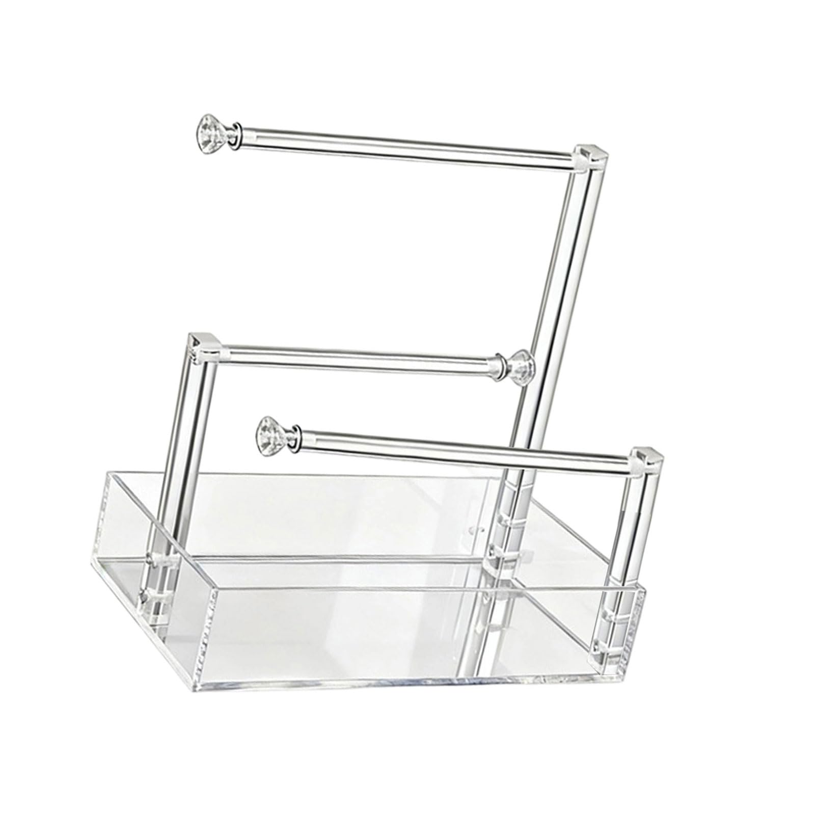 Hsioluted Clear Acrylic Bracelets Storage Box with Secure Compartments for Organized Jewelry Bracelets Box