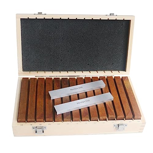 Zoienu Precision Gauge Block Set 150x10mm 14 Pairs of Precision Parallel Sets,Parallel Block Set, Parallel Pads, Gauge Blocks, Thickness gauges, for Industrial Tools