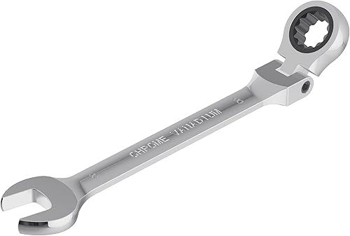 FOCMKEAS Llave combinada de trinquete de cabeza flexible de 0.315 in, métrica, 72 dientes, caja de trinquete de 12 puntos y herramientas de llave de