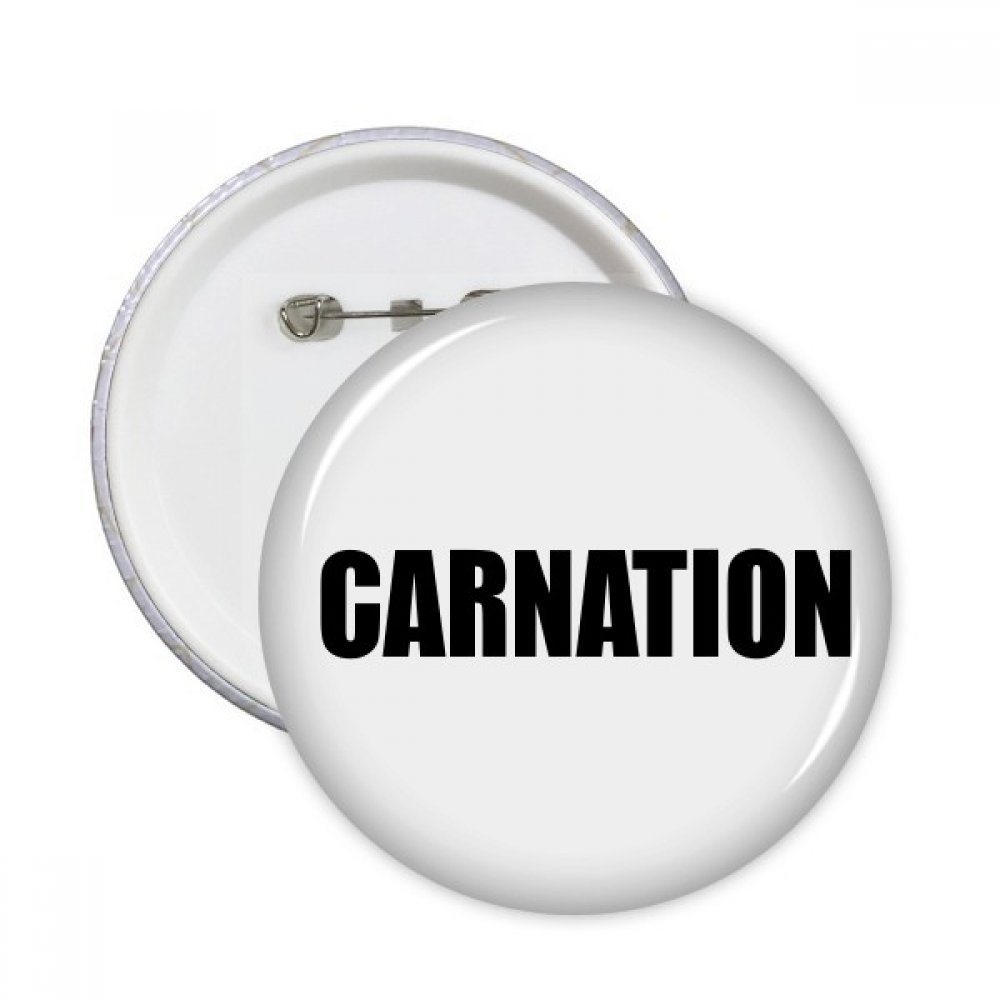 Badge rond noir Carnation Nom DIYthinker, une idée de cadeau de vêtement multicolore unique - 3