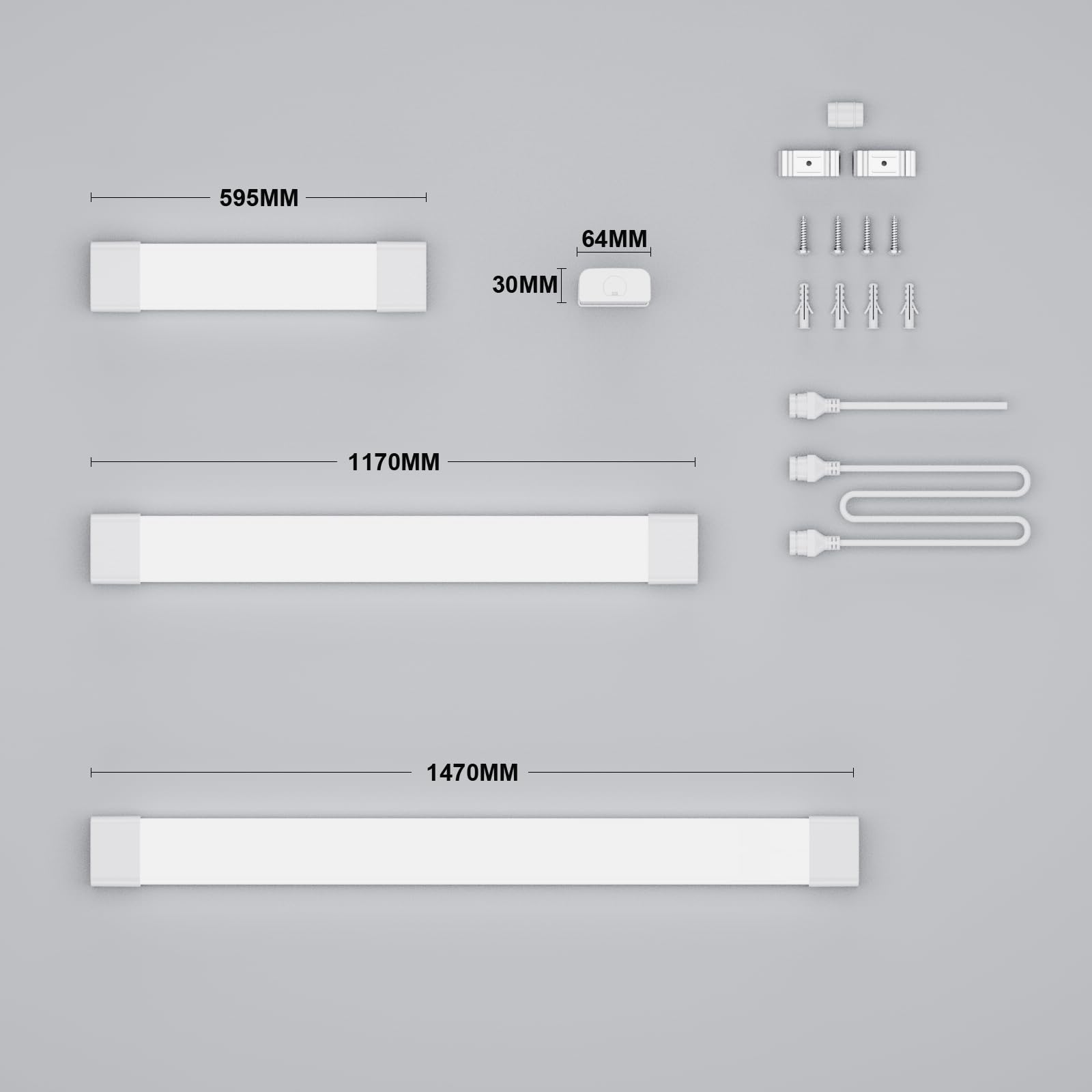 Reglette LED 120CM 36W 4000lm Blanc Froid 6000K IP65 Imperméable Luminaire Plafonnier Garage Atelier