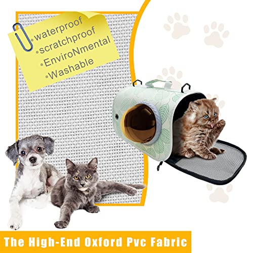 Pet Carrier For Small Cat & Dog, Fashionable Cat Cage For Walking, Shopping, Hiking (Green, Rural Style) #TOP2