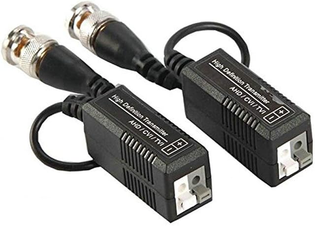 BW 1Pairs High Definition BNC to UTP Cat5/5e/6 Video Balun HD Transceivers Adapter Transmitter Support 720P/1080P AHD/CVI/TVI CCTV Camera