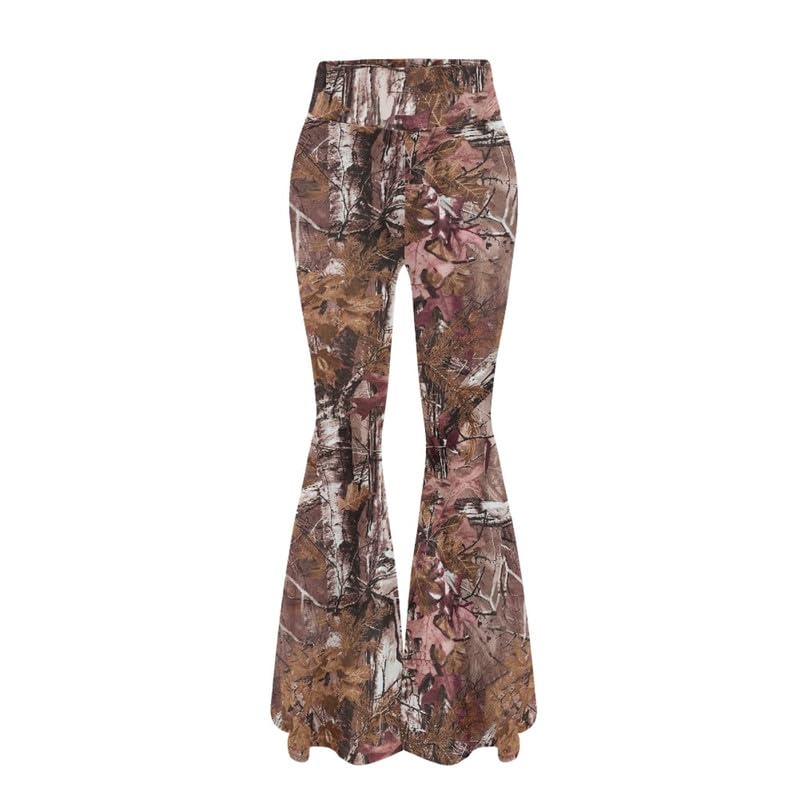 Camo Flared Leggings for High Waist Tummy Control, Women's Yoga Pants, Female Soft Lounge Pants for Sports Gym2