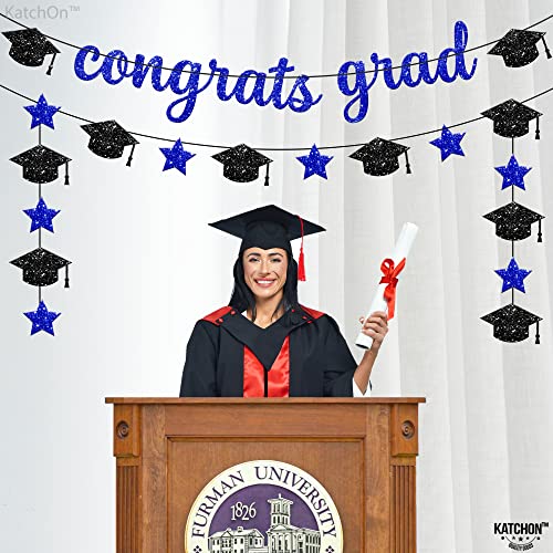 Image of KatchOn, Glitter Congrats Grad Banner - 10 Feet, Pre-Strung | Grad Garland Class of 2026 | Congratulations Graduate Banners 2026 | Graduation Party Decorations | Graduation Decorations 2026