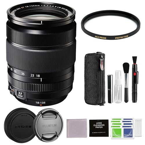 Fujifilm XF 18-135mm F3.5-5.6 R LM OIS WR Lens Bundle with 67mm Protection HGX Prime Filter + Advanced Accessory | Fuji xf 18-135mm
