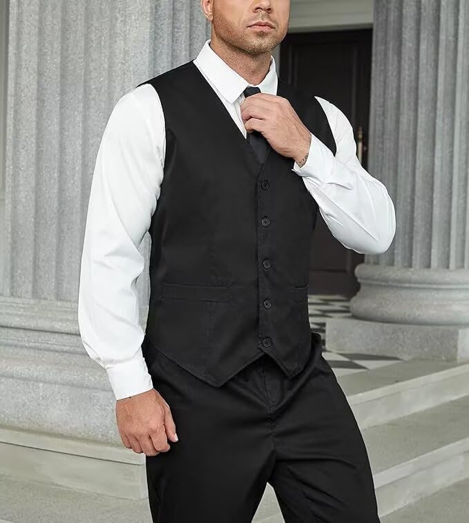 Men's Suit Slim Fit 2 Pieces Suits Set Grooms Tuxedos Business Wedding Prom Party Suit Vest and Pants - Image 7