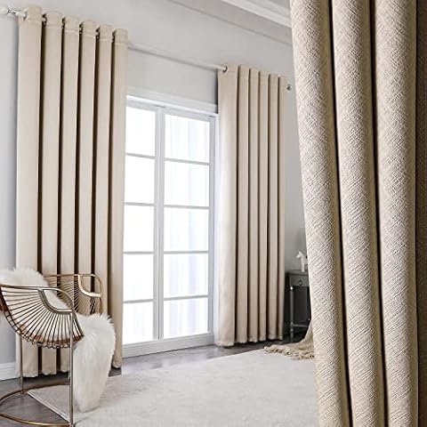Krismile Total Blackout Curtains, 84 Inch Drop Cover