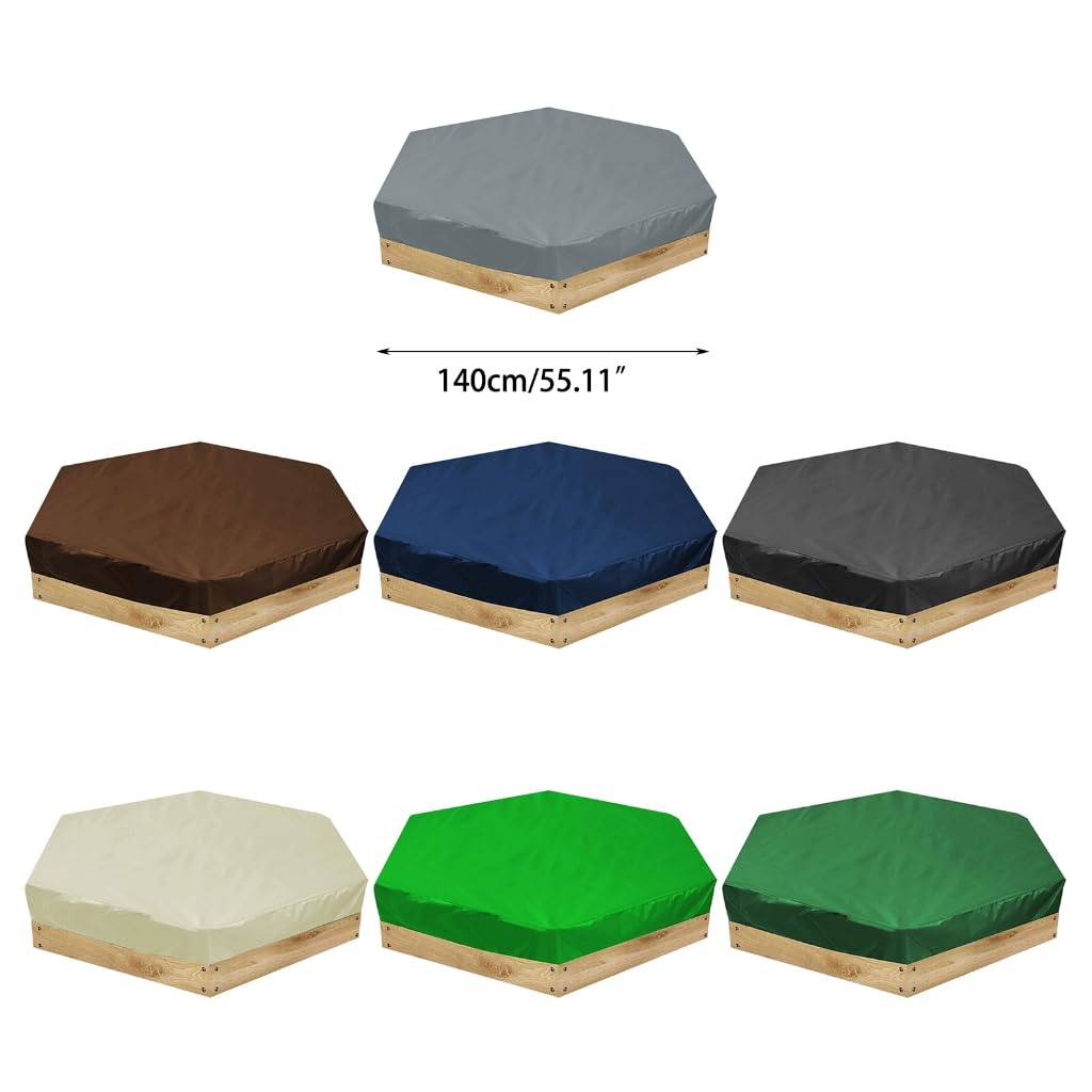 Caja de arena portátil para juguete de arena de bebé, resistente a la lluvia, hexagonal, para exteriores, para mal tiempo, arena de seguridad