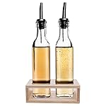 ORION Vinegar and Oil Dispenser Set Bottle 2 Piece Set Oil Bottle and Holder