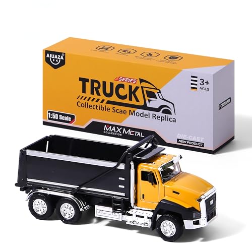 AIUAZA 1/50 Ratio die-Casting Engineering Construction Vehicle, Dump Truck, Excavator,