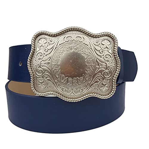 Western Style Silver Buckle Belt