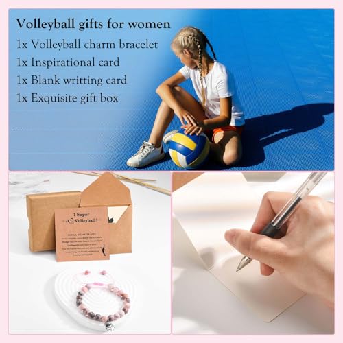 Image of EFVISD Volleyball Bracelet Gifts for Teen Girls Volleyball Players Team, Christmas Birthday Valentines Graduation Back to Schoool Gifts for Girls Daughter Granddaughter Niece Sister