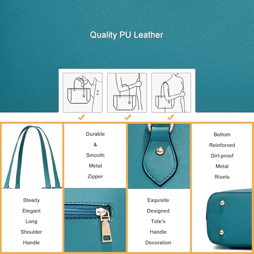 Image of CHICAROUSAL Tote Handbags Purses for Women PU Leather Womens Shoulder Bag | Large Tote Bag for Women, Shoulder Purse, Vegan Leather Purses for Women, Women's Handbags