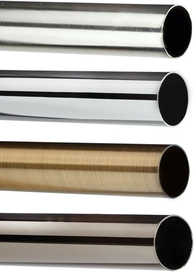 28mm Eyelet Metal Window Curtain Pole (125cm, Antique Brass)