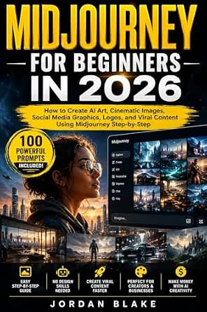 Midjourney for Beginners in 2026: How to Create AI Art, Cinematic Images, Social Media Graphics, Logos, and Viral Content Using Midjourney Step-by-Step