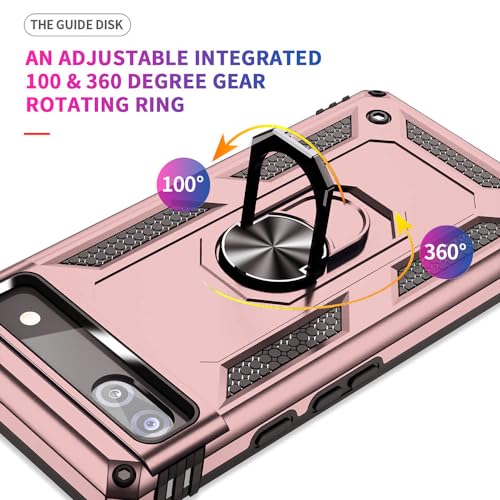Coque de téléphone Google Pixel 6A or rose protection d'écran sereine - 5