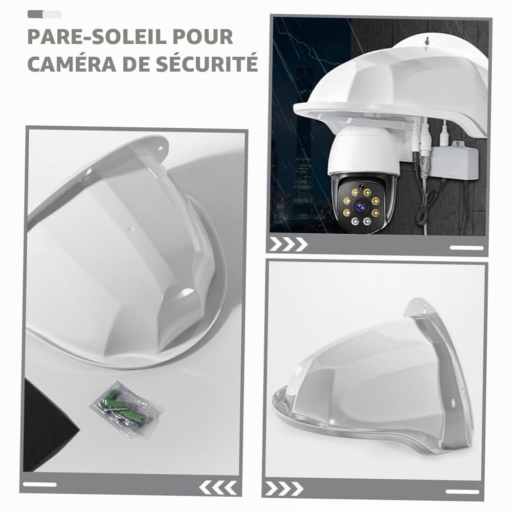 Housse de protection contre la pluie pour caméra de surveillance - 2 pièces