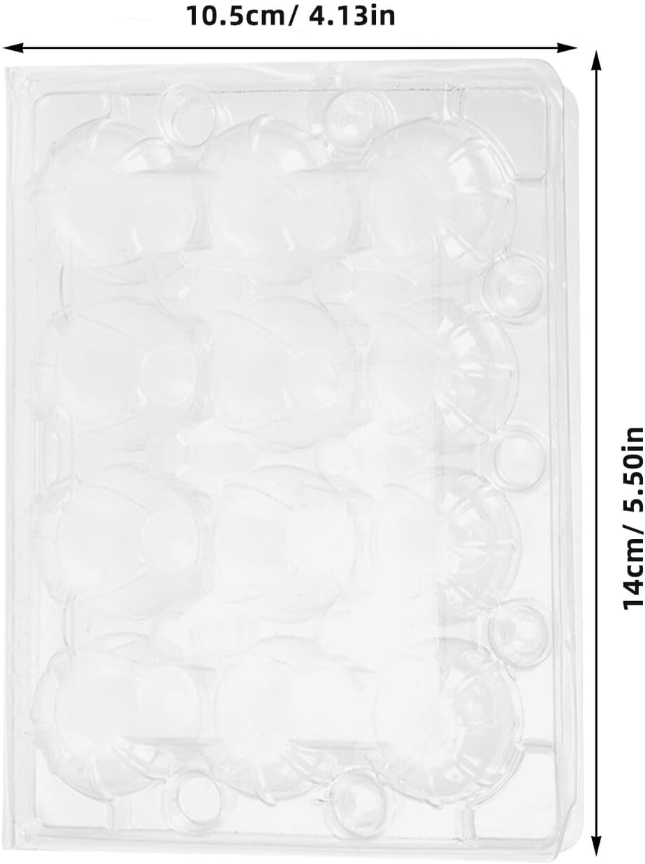 120pcs Plastic Quail Egg Cartons Bulk 12-count Egg Holders Shockproof Storage Trays Refrigerator and Farm Market Use