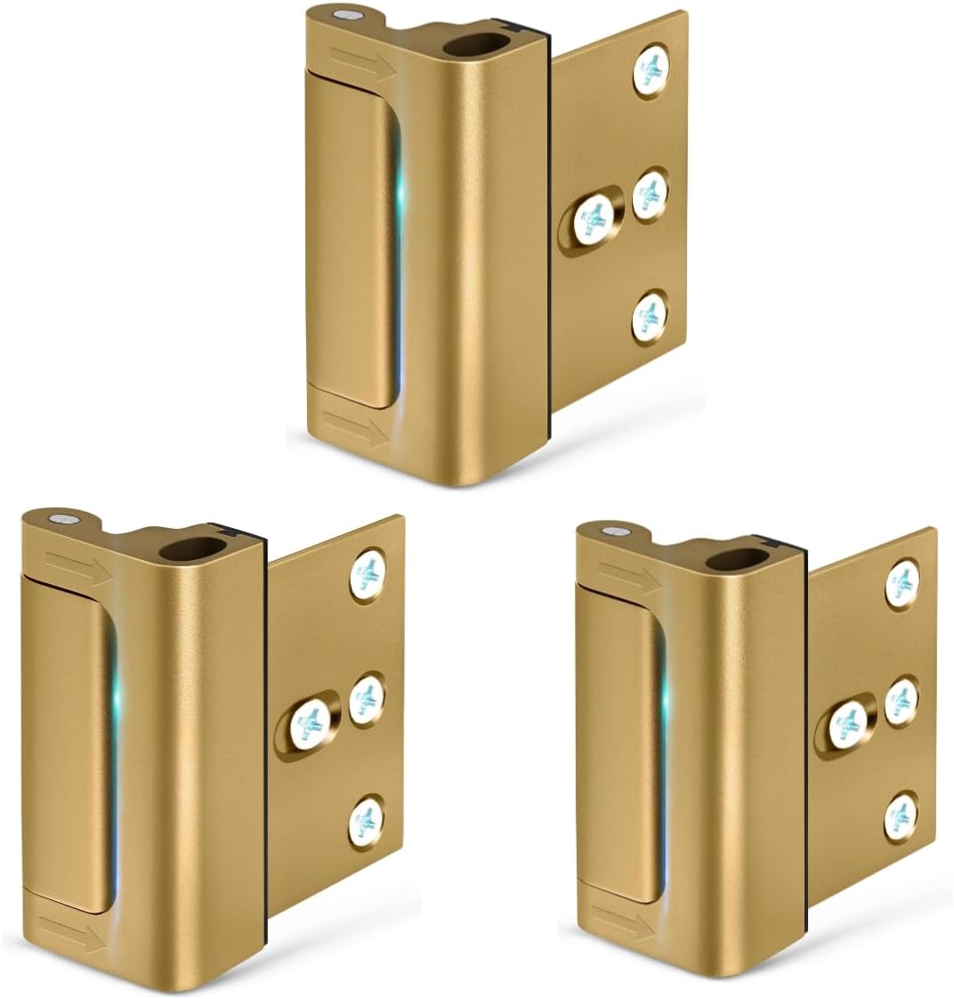 Buy Two and Save More，Home Security Door Reinforcement Lock – Heavy-Duty Metal Door Lock for Front Door and Child Proof Door Latch for Top Deadbolt Lock Home Defender Flip Door Guardian Lock