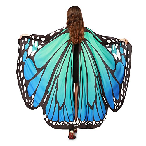 Butterfly Wings For Women Fairy Ladies Cape Halloween Dress Up Costume Accessory Party Cape Nymph Pixie Cloak #TOP2