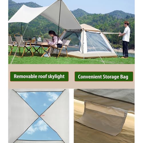 Carpa familiar camping con toldo 10m2 ventilación 4 lados miniatura 3