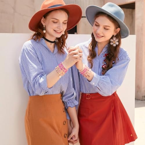 Image of SANNIDHI Crystal Bracelet for Girls Stylish Double Layer Pearl Crystal Bead Bracelets Jewelry with Cute Pendant Charm, Bracelet for Kids Women Ideal Gift for Girls