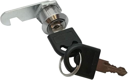 Miniatura 2 de Corgre Cerradura de cilindro de leva cilíndrica, cerraduras de leva con llave, caja de herramientas, 1219 (0.630in) (paquete de 2)