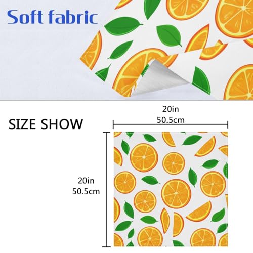 Servilletas de Tela Naranja YETTASBIN Set de 6 50.5x50.5 cm miniatura 7