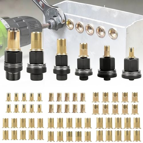 【Facile da usare】Dadi a pressione – Montaggio rapido senza attrezzi complessi. Il montaggio dei dadi rivettati è semplice: fissare la testa del rivetto esagonale con una chiave, stringere la vite a mano o trapano. Il funzionamento intuitivo ottimizza il processo, anche i principianti possono far fronte rapidamente senza alcuna conoscenza precedente.