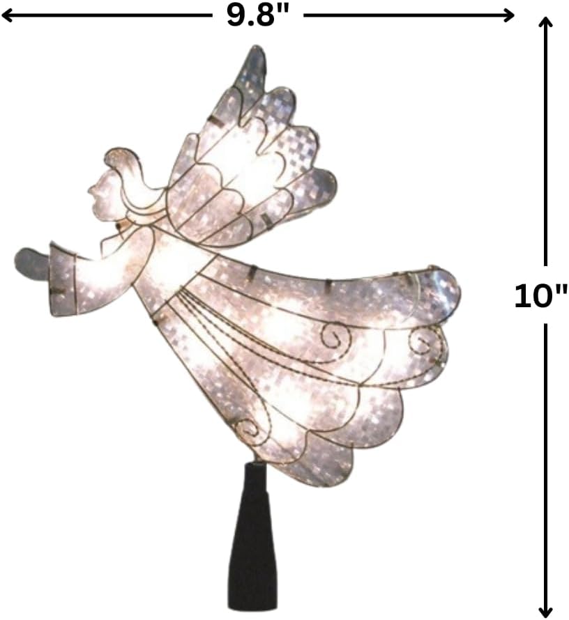 Brite Star Angel Shimmer Wire Led Tree Topper, Pure White