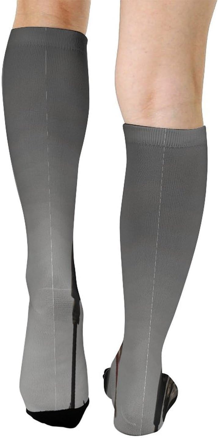 United States Marine Compression Socks for Man Women Breathable Knee High Tube Socks Baseball Football Sock Over The Calf Sock Circulation Support for Running Travel Athletic Daily Wear