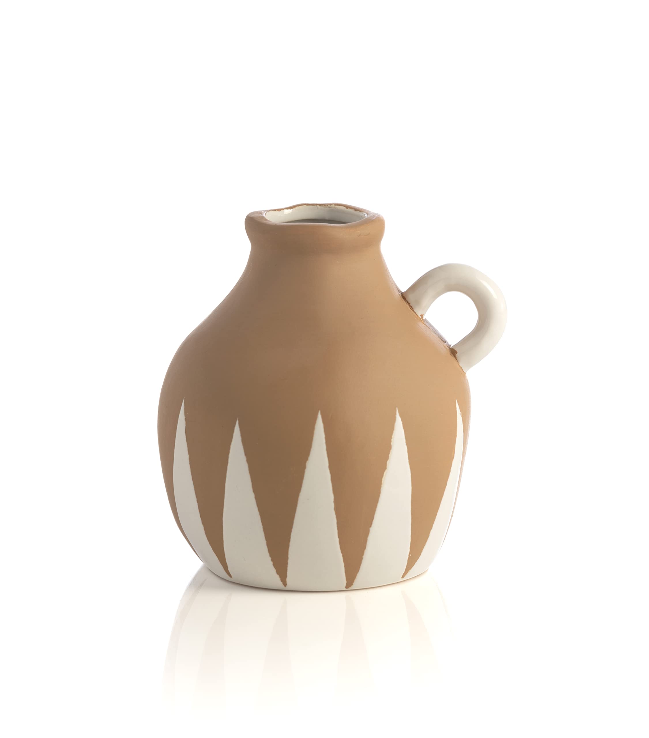 Shiraleah Small Decorative Salinas Jug Vase Off-White