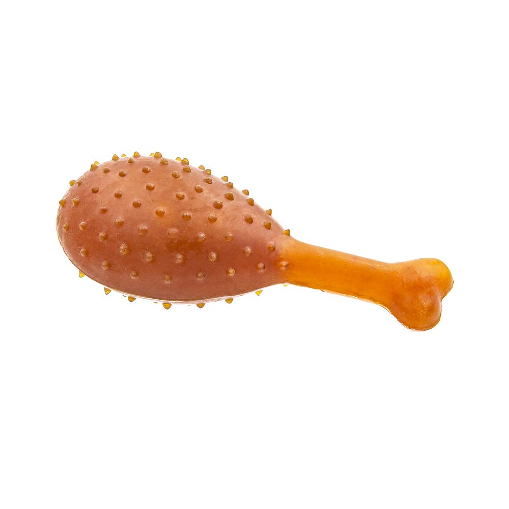 Fuzzy Puppy Dog Toys for Aggressive Chewers: All-Natural Rubber, Durable Dog Chew Toy, Great Teething Toys for Puppies | DRUMSTICK (FP-Toy10)