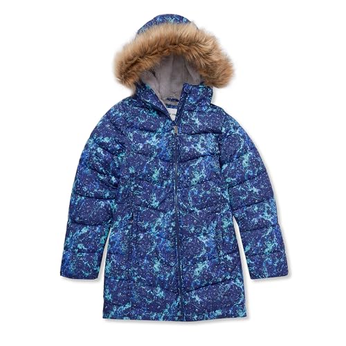 Lands' End Girls Fleece Lined Parka X-Small Blue Night Space