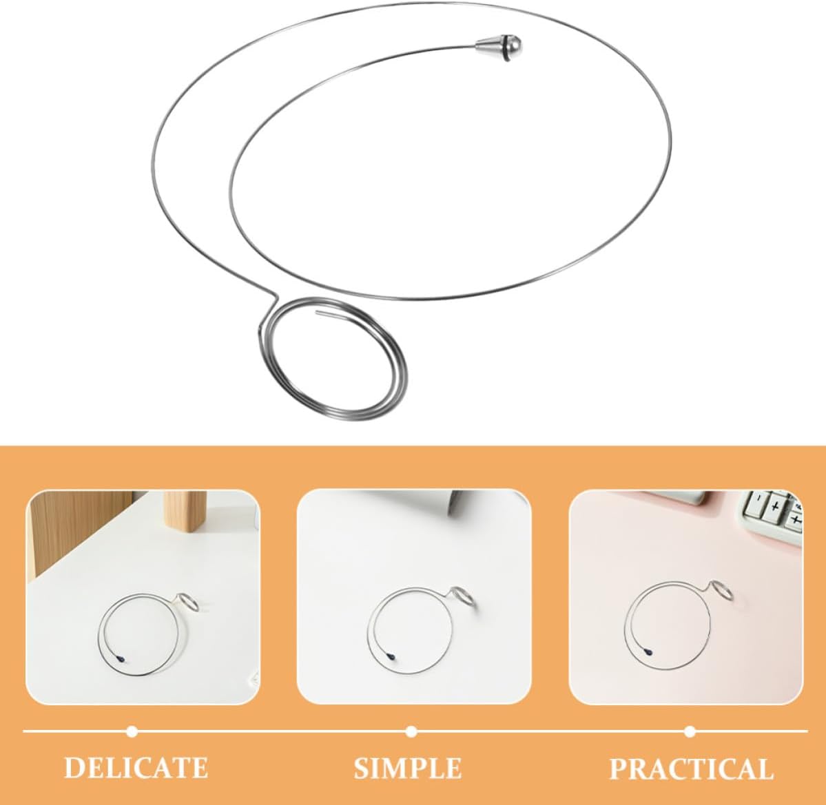 Generic Magnifying Glass Stand Desktop Magnifier Holder Stainless Steel Adjustable with Universal Compatibility Lightweight Design for Hobbyists and Jewelry Tools