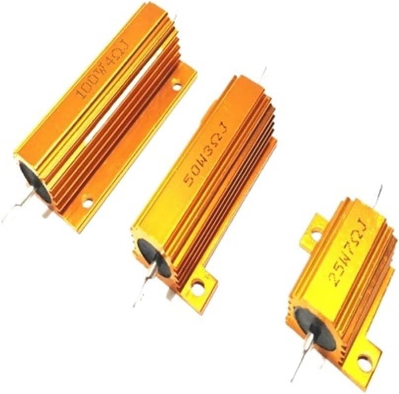 Wirewound Resistor 25W 8ohm 50W 6ohm LED Decoder Load Resistors for Car Fix LED Bulb Fast Flash Turn Signal Blink Error Code(50W 6 OHm - 2pcs)