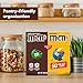 M&M'S Milk Chocolate & M&M'S Peanut Fun Size Candy Individually Wrapped Milk Chocolate Variety Pack Pantry Cube Easy Open and Close Dispenser for Convenient Snacking, 50 Ct Bulk Box