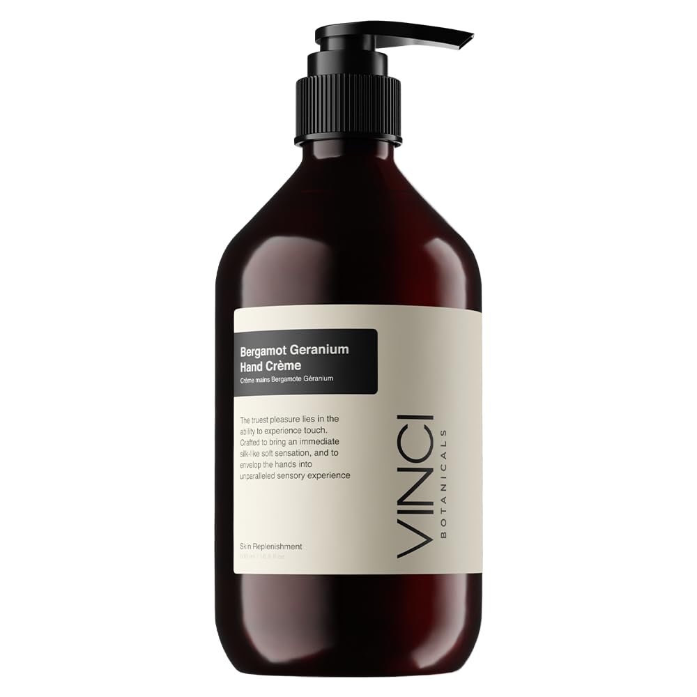 Vinci Botanicals Bergamot Geranium Hand crème | Intensely Hydrating Hand Cream | Moisturises Hands and Cuticles | Sustains Hydration | Cruelty Free & Vegan | Praben Free | 500 gm-image-1