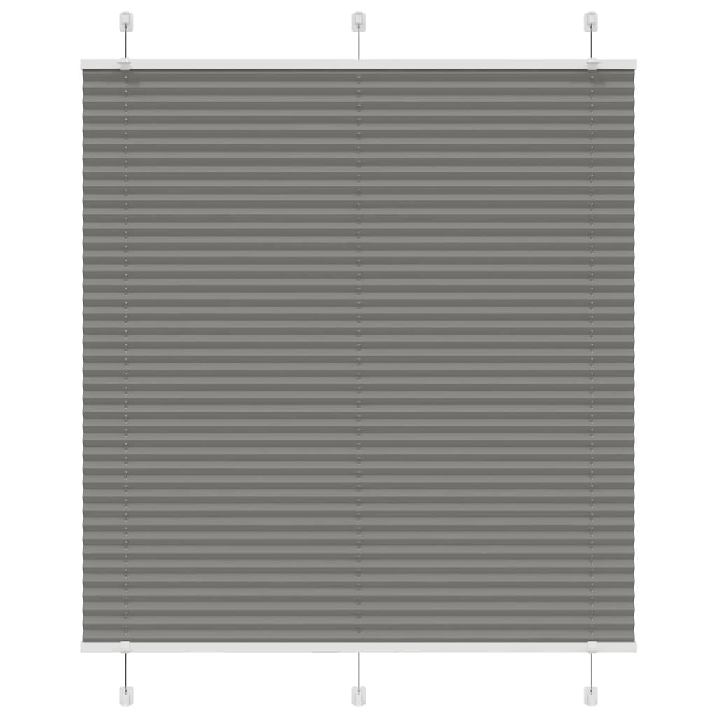 vidaXL Pleated Blind Anthracite 115x150 cm Fabric Width 114.4 cm Polyester