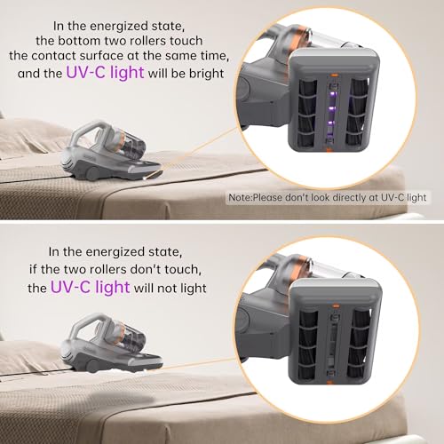 Milbensauger für Matratzen，16Kpa Milbensauger mit UV-Licht, Hochleistungs-Staubsauger | 99,9% Milben- & Bakterienentfernung | Für Matratzen, Sofas, Kissen & Kleidung | Familien- & Allergikerfreundlich